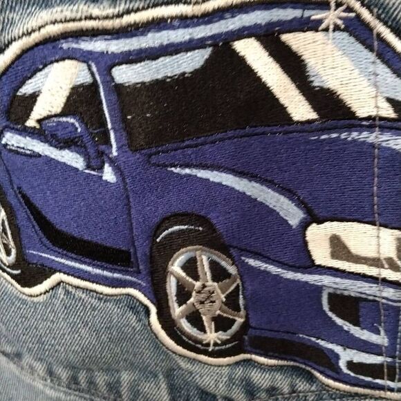 No Boundaries Y2K Blue Jean Long Shorts Size 36 Old School Hip Hop Swag - Picture 9 of 15